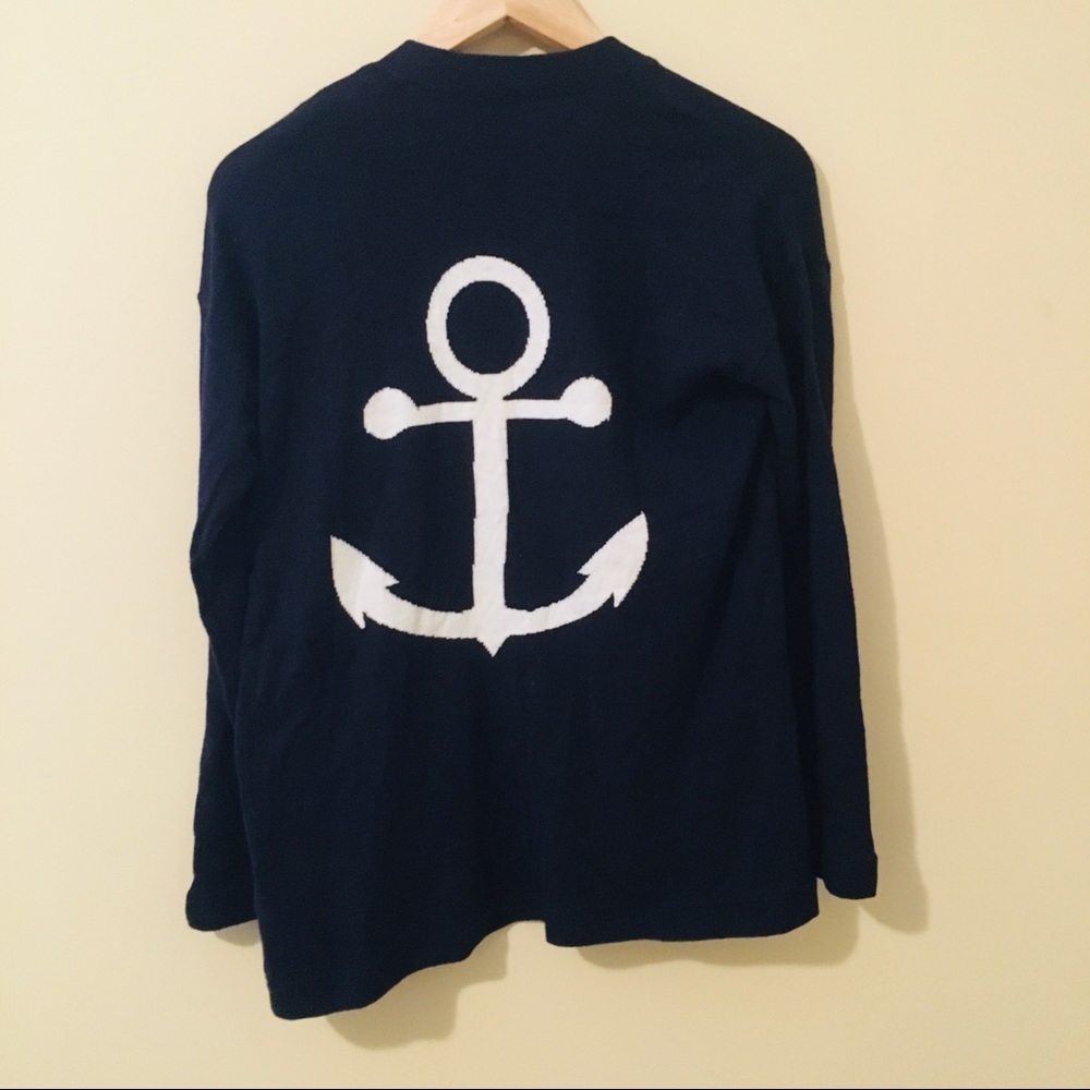 Talbots | Flyaway Cardigan-Intarsia-Anchor Back - Picture 4 of 5